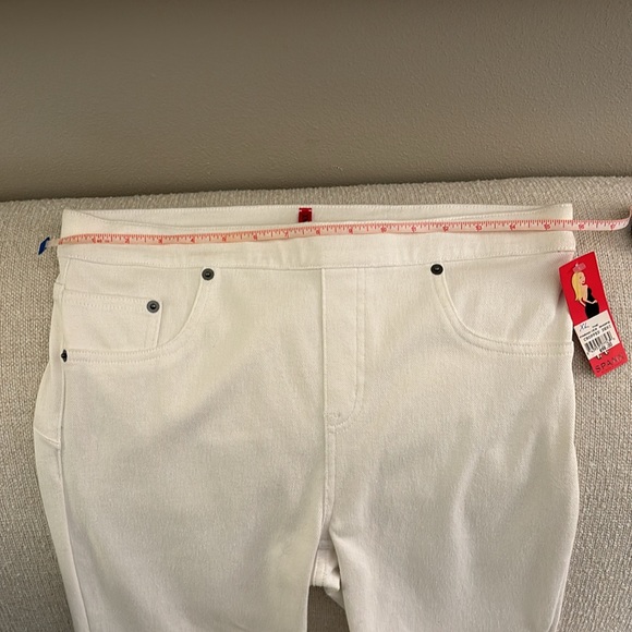 Spanx Cropped Deni Leggings Soft Denim White - Picture 6 of 14